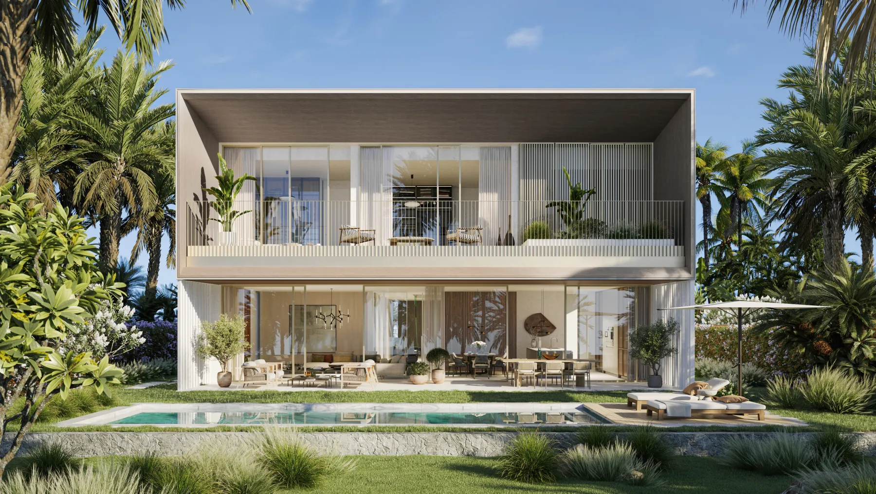 Bay Villas - waterfront villa (developer rendering)