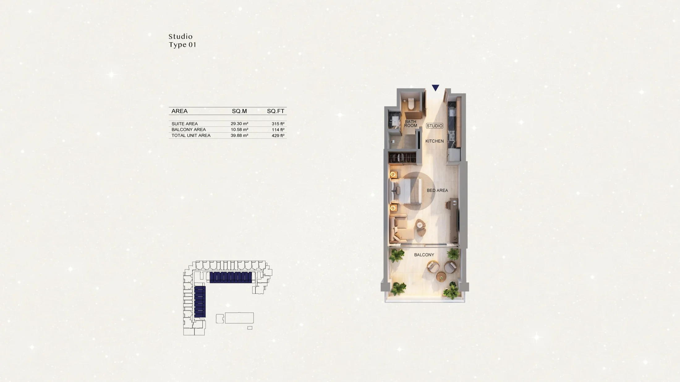 Binghatti Starfall - documented floor-plan preview