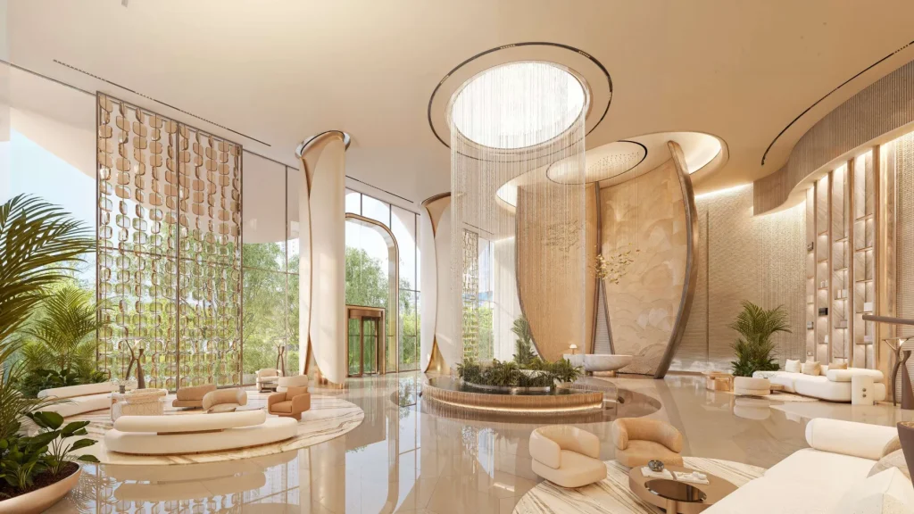 BREEZ by Danube - waterfall atrium (developer rendering)