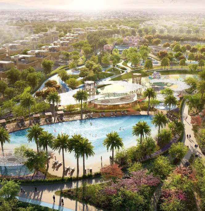 Nad Al Sheba Gardens Phase 11 - lagoon (developer rendering)
