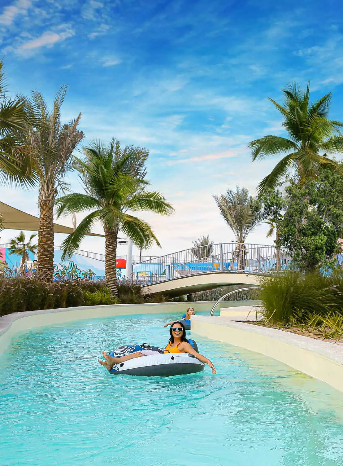 DAMAC Hills 2 lazy river shown in the Violet 4 brochure