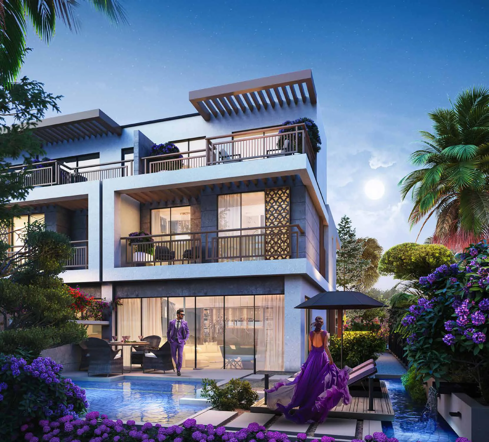 Violet 4 townhouse exterior, developer rendering